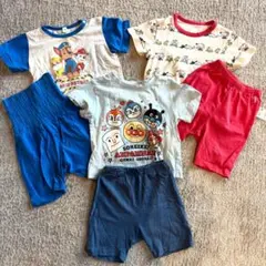 男の子 パジャマ 80 アンパンマン パウパト ユニクロ他 まとめ 上下3セット
