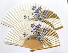 扇子 ペアセット　桔梗柄　男性用　女性用