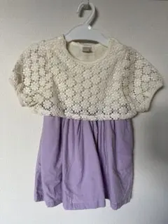 【最終値下げ】petit main レースドッキングワンピース 80