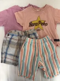 男の子用半袖Tシャツとハーフパンツセット110