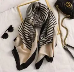 大判 ストール ストライプ ショール UV対策 マフラー 上品 韓国