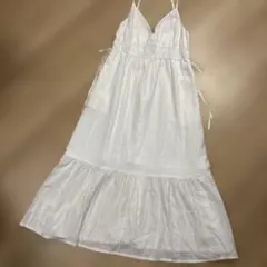 ホワイト キャミワンピース ロング丈のサムネイル