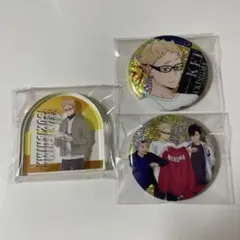 ハイキュー　月島蛍　黒尾鉄朗　木兎光太郎　缶バッジ　アクリルブロック