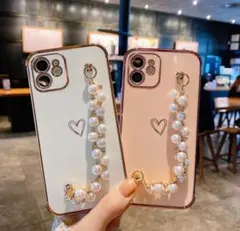 iPhone13Pro ケース パール パールチェーン 韓国 インスタ映え