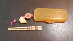 ​アンパンマン しつけ箸 トレーニング箸 竹製 ケース付き 右利き用