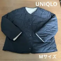 ユニクロ キルティング ボア リバーシブルジャケット M 24時間以内匿名発送