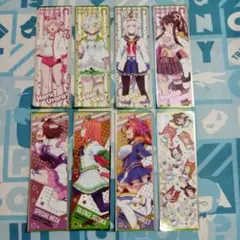 ウマ娘 プリティーダービー ロング ステッカー ガム ８種セット 角傷みあり