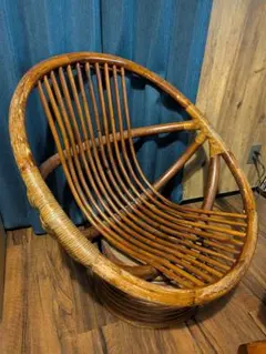 ⚡️東京都墨田区八広引渡し限定 ラタン ラウンド チェア ヴィンテージ