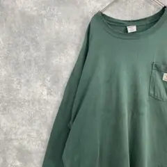 Carhartt ダークグリーン 長袖カットソー ロンT