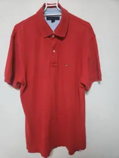 TOMMY HILFIGER レッド ポロシャツ M