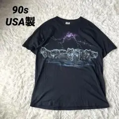 USA製 90s ウルフ アニマルTシャツ サンダー シングルステッチ XLのサムネイル