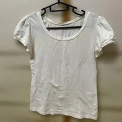ホワイトパフスリーブTシャツ　半袖Mサイズ