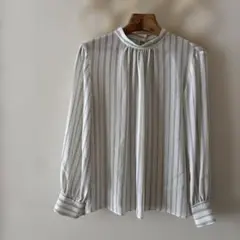 ballsey ボールジィ　ホワイトストライプ長袖ブラウス　36
