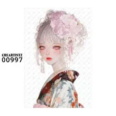 00997 ガール ペーパー/ステッカー 4枚 CREARTISTZ