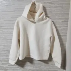 【M】UNIQLO ユニクロ ウルトラストレッチ ドライスウェットプルパーカ 白