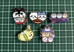 両面浮き彫り アクリルビーズ 5個セット