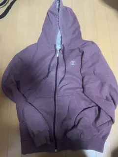 Champion パープル フルジップパーカー Mサイズ