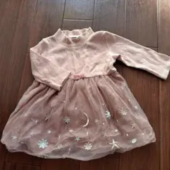 ワンピース ピンク　チュールスカート 90