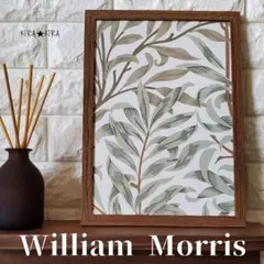 William Morrisウィリアム モリス　壁紙　額装　フレーム付き　A4④のサムネイル