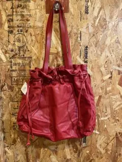 新品ZARA レザーショルダー赤色