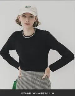 COCA クルーネックリブニットフリー ブラック