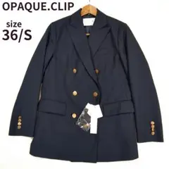 未使用/タグ付 OPAQUE.CLIP ダブルブレスト 紺ブレ 金ボタン S