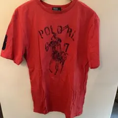 【古着】Polo by Ralph Lauren レッド Tシャツ XL