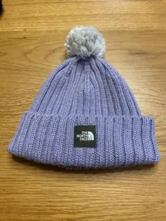 THE NORTH FACE 薄紫 ポンポンニット帽