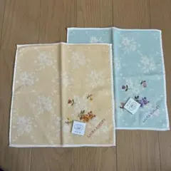 《新品・未使用品》LAURA ASHLEY シルクタオルハンカチ2枚セット