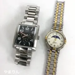 動作未確認】ロンジン＆レノマ レディース腕時計 2点セット コン