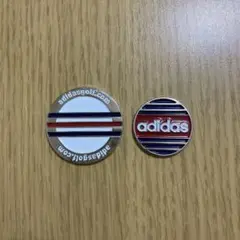 adidas ゴルフマーカーセット 大小2個 ツインマーカー