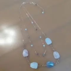 天然石(模倣品？)とビーズのネックレス