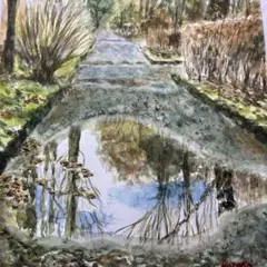 日本画・山下巌画・玉堂・横山大観に師事・下部傷み・以外は比較的綺麗