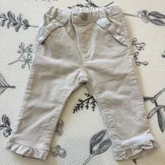 ベージュ フリル付きパンツ 80サイズ