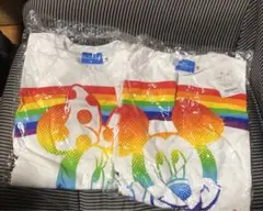 ディズニー　ミッキー　ミニー　Tシャツ Happy as a Rainbow