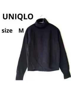 UNIQLO　ブラック　 タートルネックニット 長袖