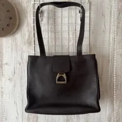 【在庫処分】LANCEL ダークブラウン レザー バッグ