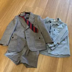 KIRIN フォーマルスーツ グレー ネクタイ シャツ セット 110