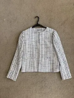 セオリー　セオリーリュクス　ツイード　ノーカラー　ジャケット