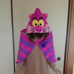 お値下げディズニーランド限定チェシャ猫フード付きタオル