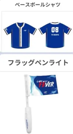 ファイティングイーグルス名古屋　ベースボールシャツ フラッグペンライト
