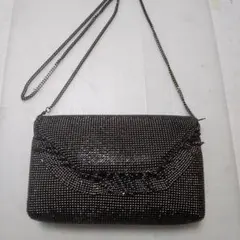 在庫処分パーティーバッグ 黒 チェーンショルダー No310