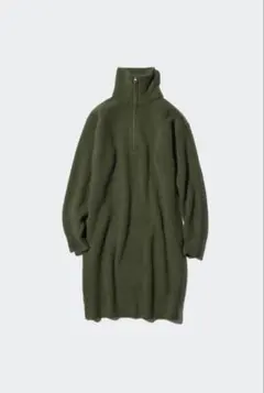 UNIQLO スフレヤーンニットワンピース Sサイズ オリーブ