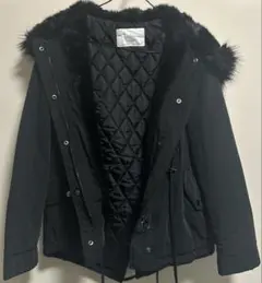 ZARA ダウンジャケット　ショート丈　リアルファー