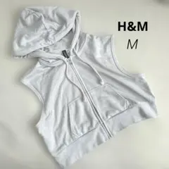 【H&M】エイチアンドエム ベスト ジッパー チャック フード付 パーカーベストのサムネイル