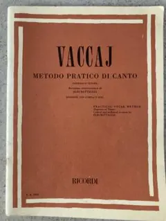 Vaccaj Metodo Pratico di Canto CD付き
