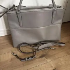 美品・COACH コーチ レザー 本革 ショルダー付 トートバッグ