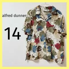 9 alfred dunner 半袖シャツ 14 トップス シャツ 葉柄 古着