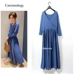 美品*Curensology　カシュクール　前後2WAY ギャザーワンピースのサムネイル