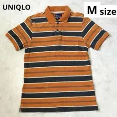 UNIQLOユニクロ ポロシャツ 半袖 襟付きシャツ 細身ボーダー Mのサムネイル